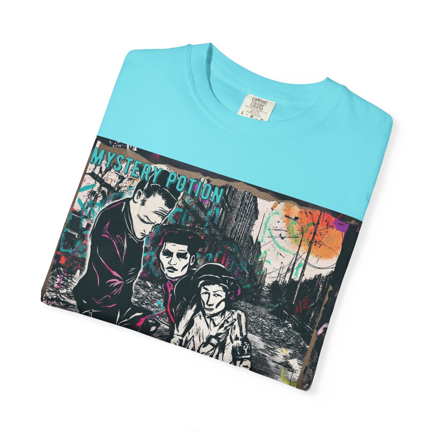 'You Think The World Is Overpopulated' by Mystery Potion, Street Art Unisex T-Shirt - Alternative Fashion, Graphic Tee for Music Lovers, Gifting, Urban Style, Everyday Wear