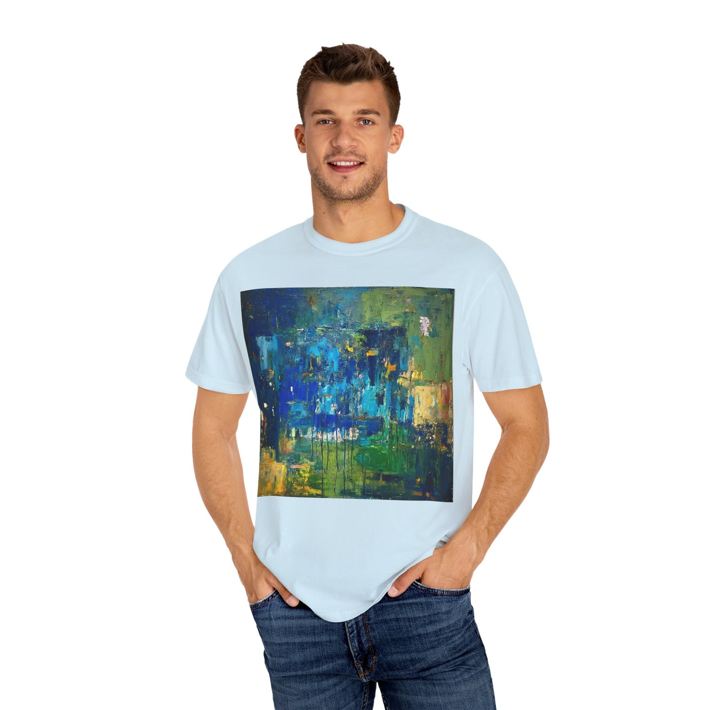 Artistic Unisex T-Shirt, Colorful Abstract Tee, Casual Wear, Gift for Art Lovers, Summer Essential, Unique Graphic Shirt
