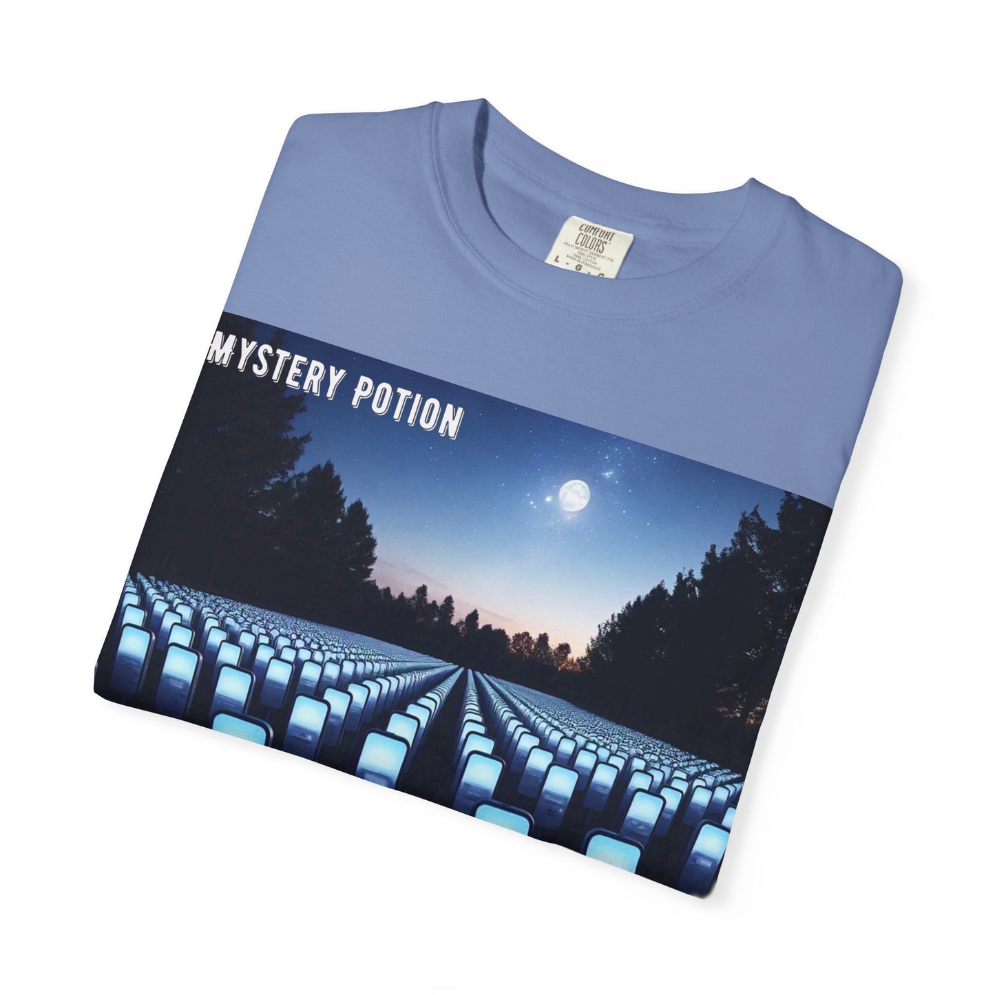 Mystery Potion "Hey Mr. Bot Farmer" Graphic T-Shirt, Unisex Vintage Tee, Perfect for Music Festivals, Casual Wear, Gifts for Him/Her