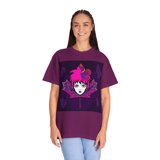 Emily The Maple Leaf Vibrant Graphic Tee: Retro Pop Art T-Shirt, Unique Gift, Casual Wear, Festival Fashion, Fun Style, Unisex Apparel