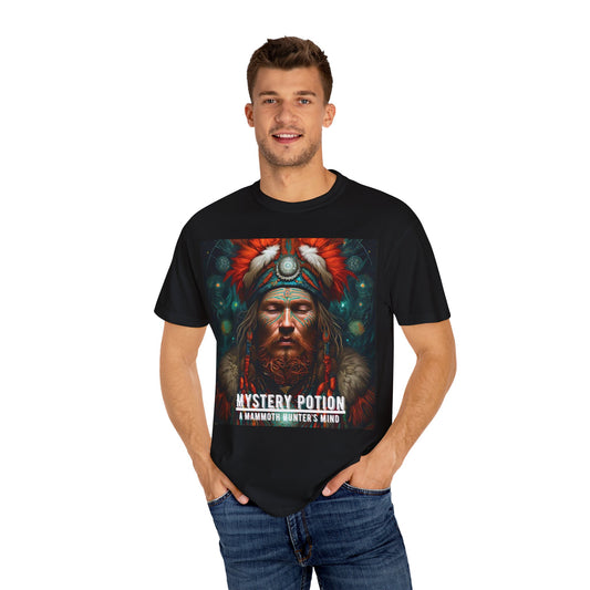 'A Mammoth Hunter's Mind' Mystery Potion Mystical Vintage Inspired Unisex T-Shirt, Cozy Gift for Nature Lovers, Unique Graphic Tee for Festivals, Casual Wear, Statement Shirt