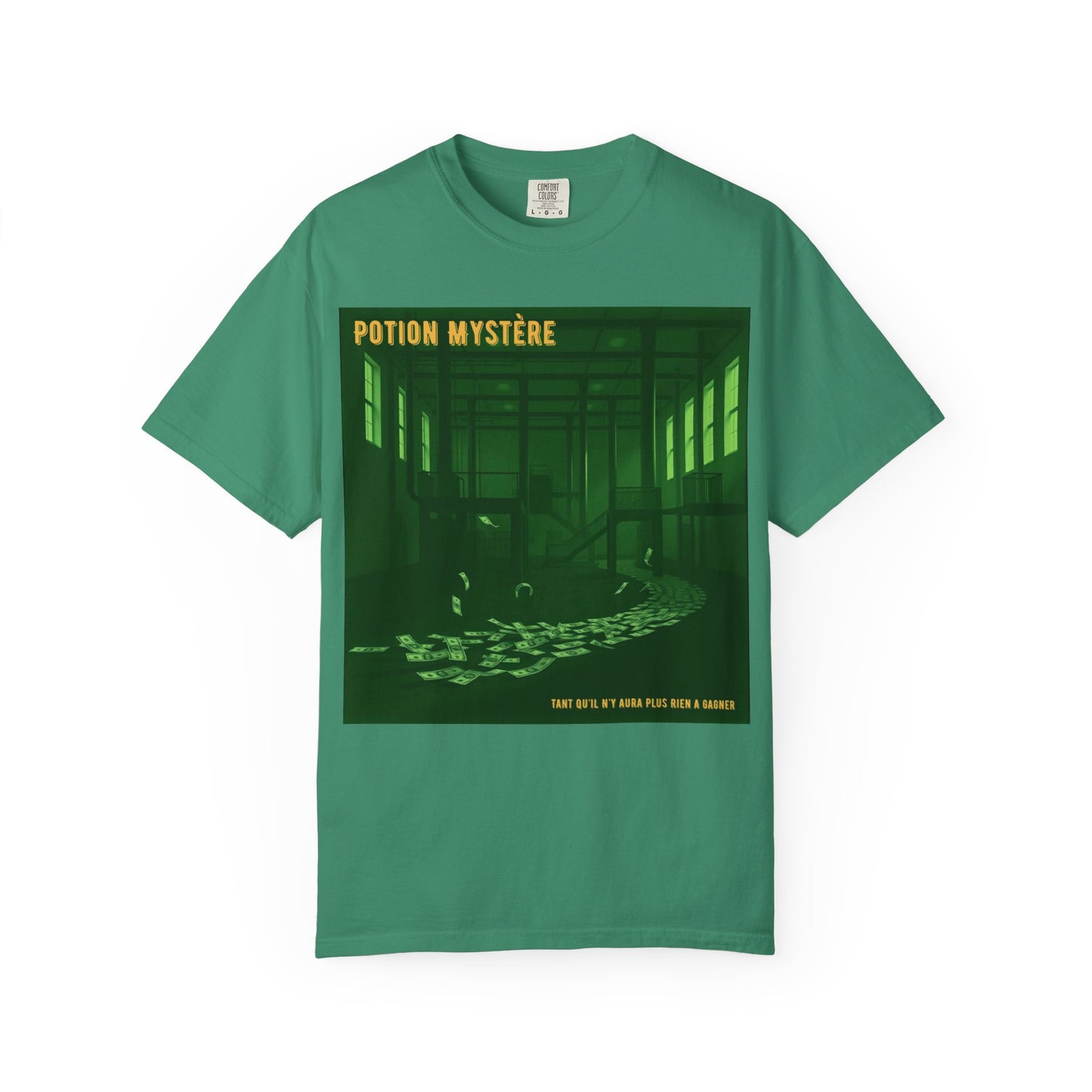 'Tant Qu'il N'Y Aura Plus Rien À Gagner' par Potion Mystère, Money Trail Unisex T-Shirt, Vintage Graphic Tee, Gift for Industrial Music Lovers, Casual Wear, Unique Graphic Shirt