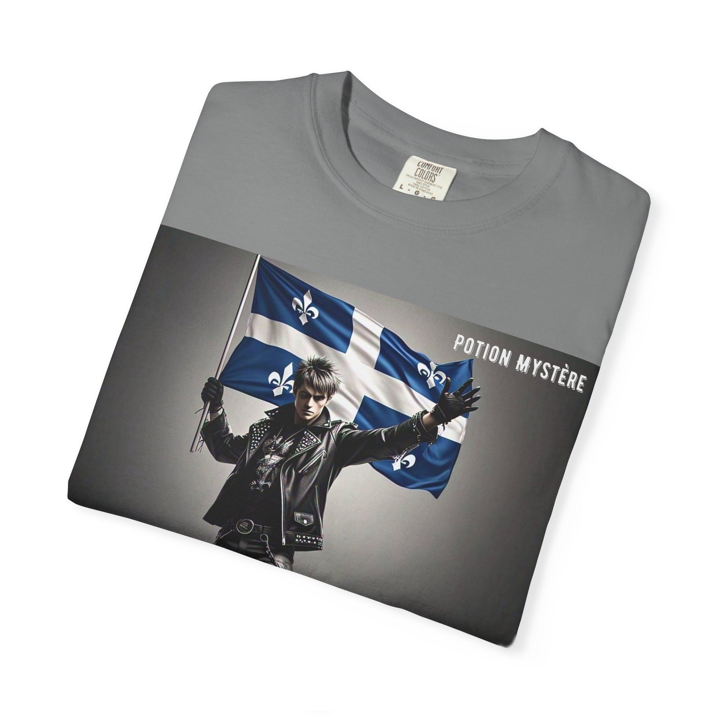 Vibrant Unisex Garment-Dyed T-Shirt, Cozy Casual Wear, Perfect Gift for Men & Women, Statement Tee for Quebec Patriotic Celebrations