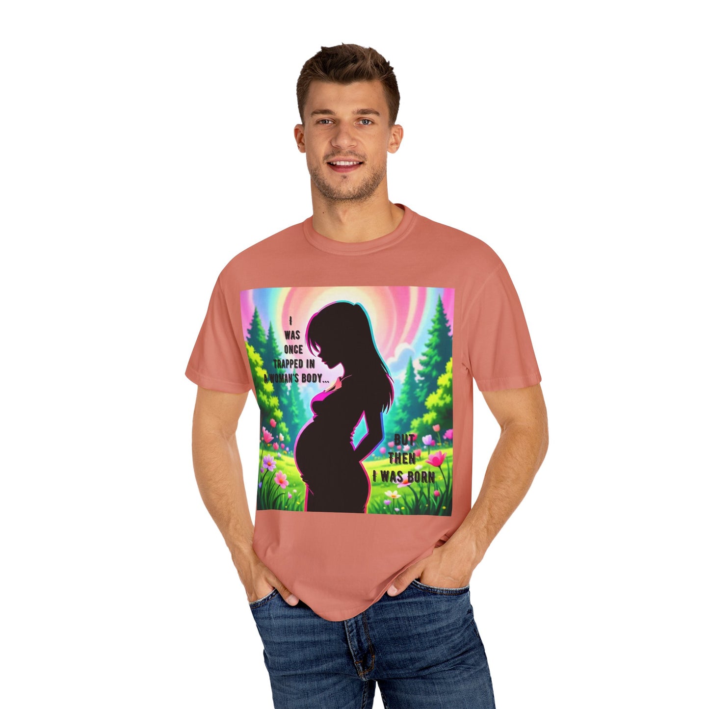 Maternity T-Shirt: I Was Once Trapped in Mom's Body, Pregnancy Gift, Baby Shower Shirt, Unisex Tee for Moms, Expecting Mothers