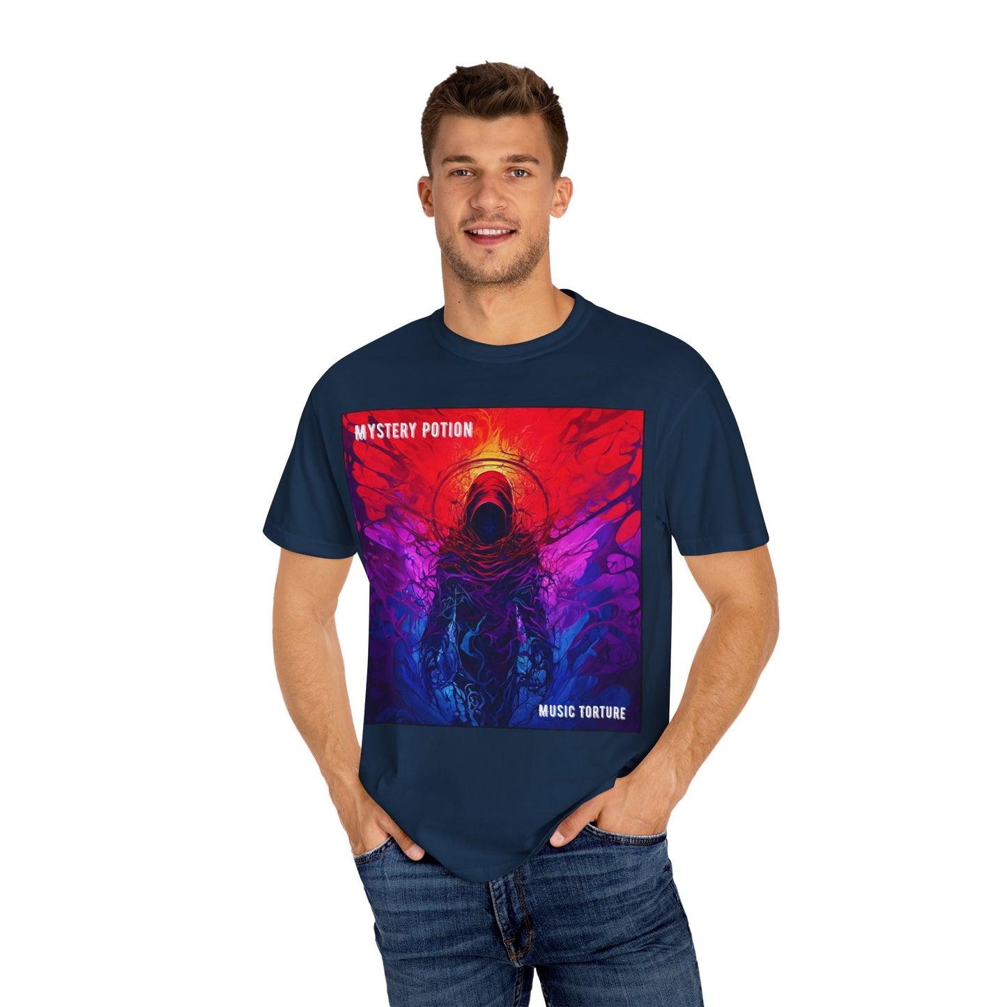 'Music Torture' by Mystery Potion Unisex Garment-Dyed T-shirt, Music Torture Tee, Vibrant Graphic Shirt, Cool Casual Wear, Gift for Music Lovers, [...]