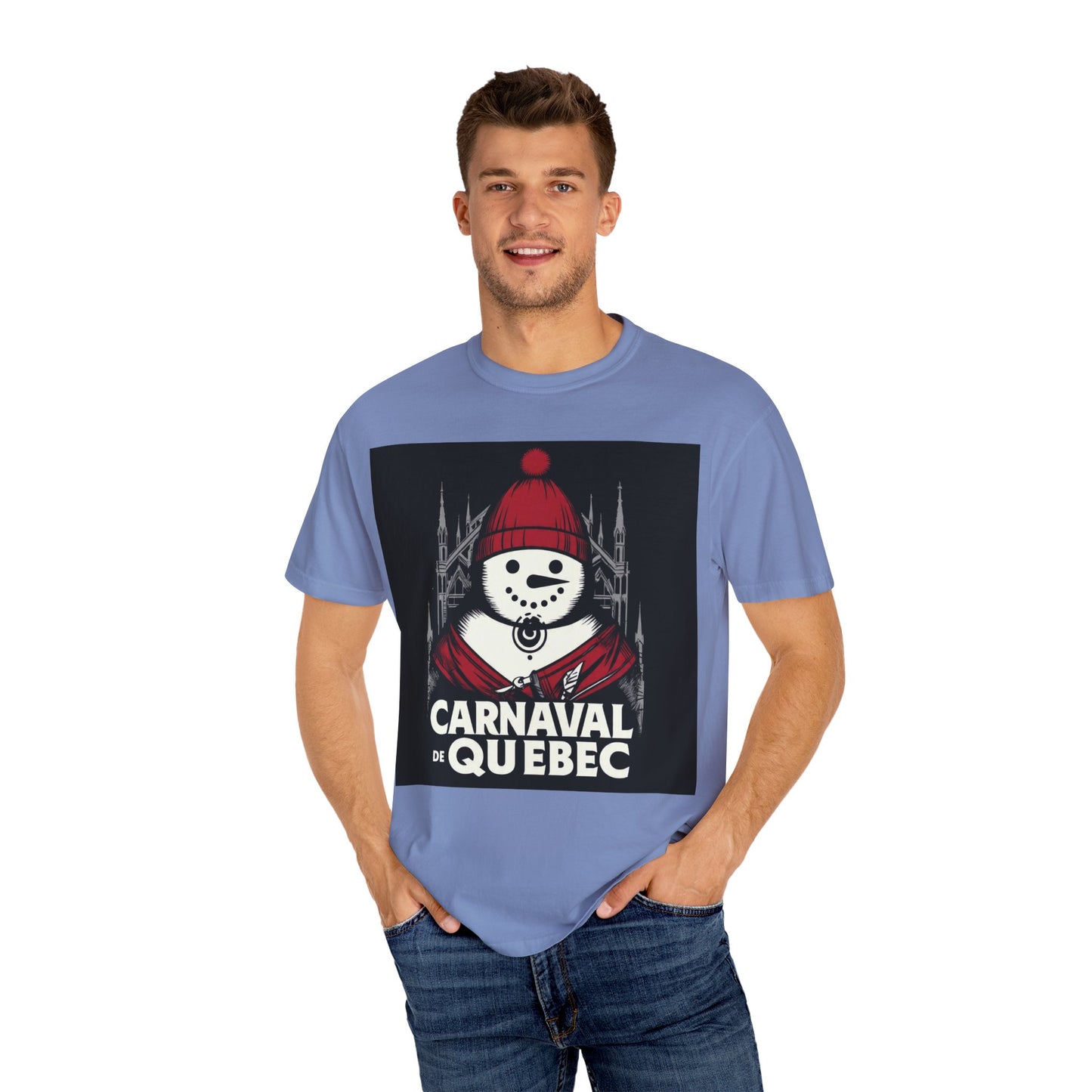 Carnaval de Québec Post-Goth T-shirt, Unisex Graphic Tee, Winter Festival Apparel, Holiday Gifts, Comfortable Everyday Wear