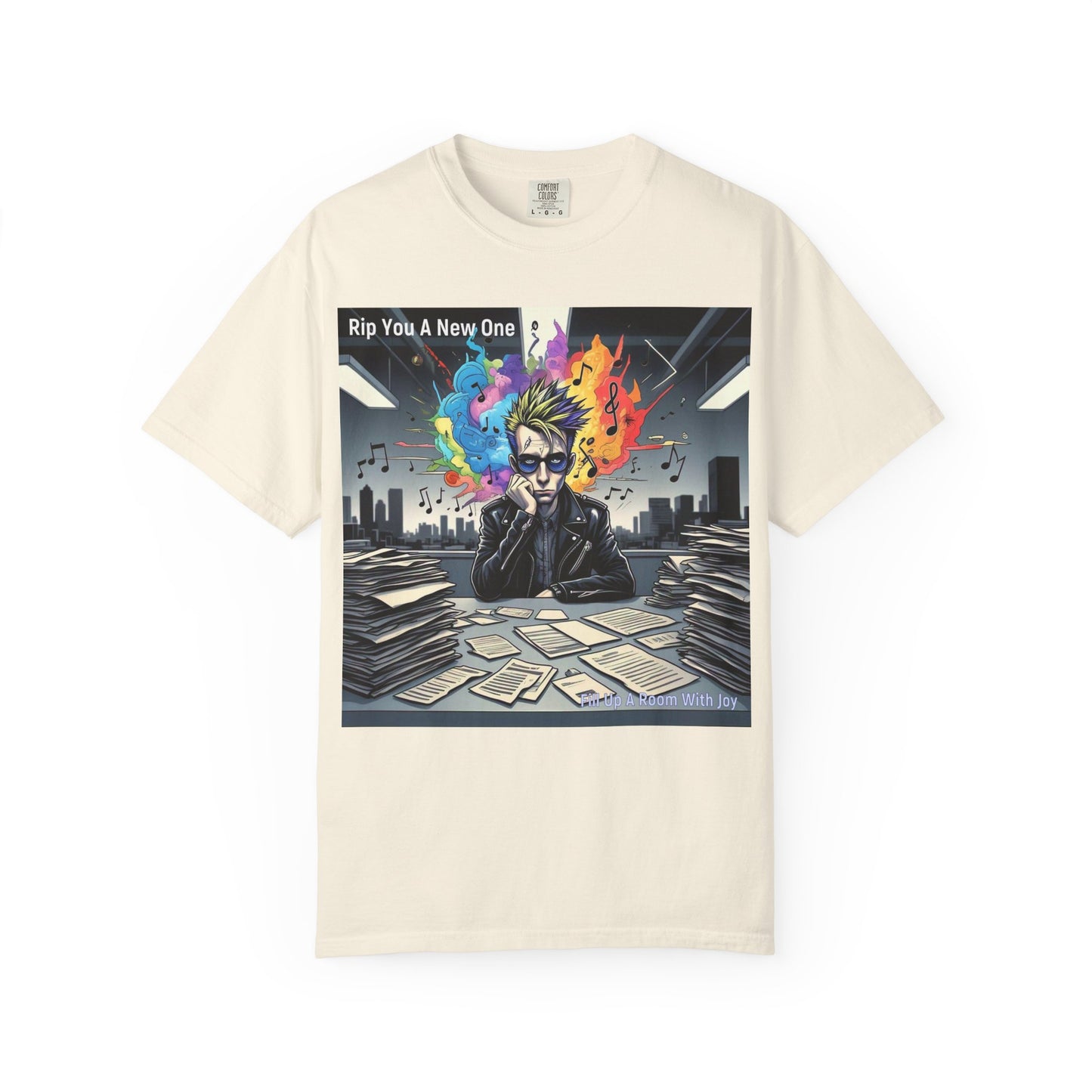 Colorful Creative T-Shirt - Rip You A New One Graphic Tee, Unisex Design for Artists, Music Lovers, Gift for Holidays, Casual Wear