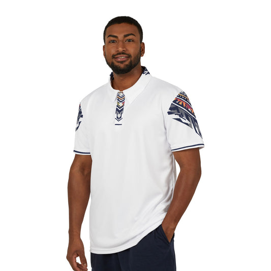 Aztec Tribal Print Unisex Polo Golf Shirt, Casual Wear, Summer Fashion, Outdoor Activities, Gift for Him/Her