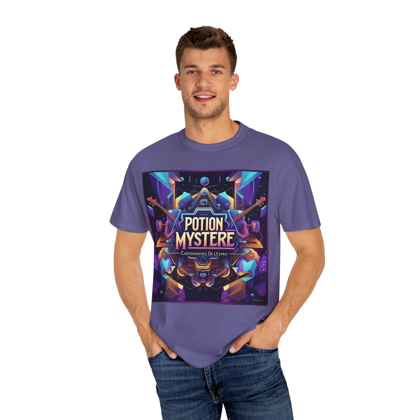 Potion Mystere Graphic Tee, Artistic Unisex Shirt, Handmade Gift, Festival Apparel, Unique Art T-shirt
