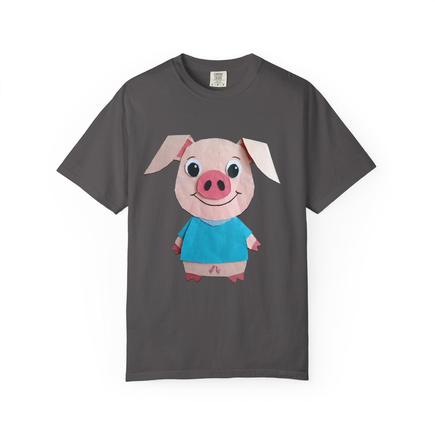 Cute Pig Character T-Shirt, Animal Lover Gift, Funny Graphic Tee, Casual Wear, Farm Themed Shirt