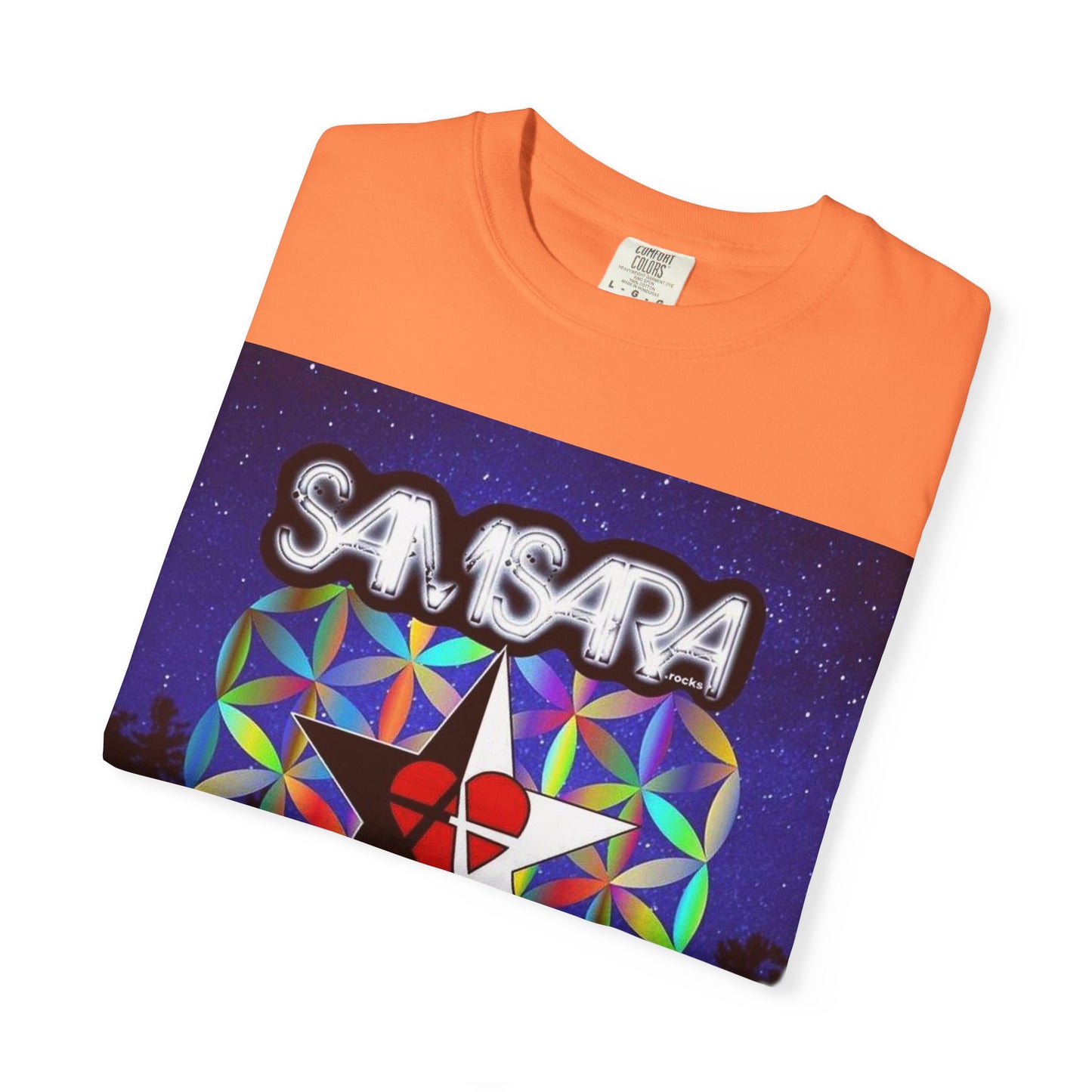 Sounds Of Absolute Power by Samsara Vibrant Graphic T-Shirt for Nature Lovers, Unisex Tee, Festival Wear, Gift for Music Enthusiasts, Bohemian Style Apparel