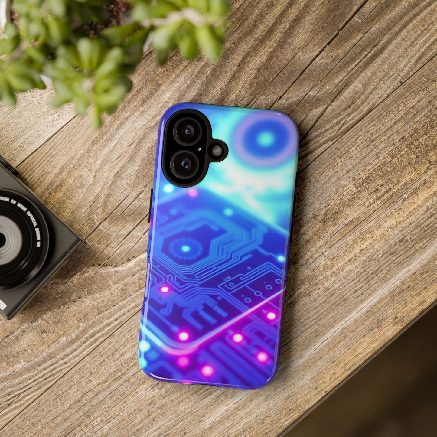 Electronics-Inspired Phone Case, Tough Cases for Tech Enthusiasts, Vibrant Tech Designs, Unique Gift for Gadget Lovers, Abstract [...]