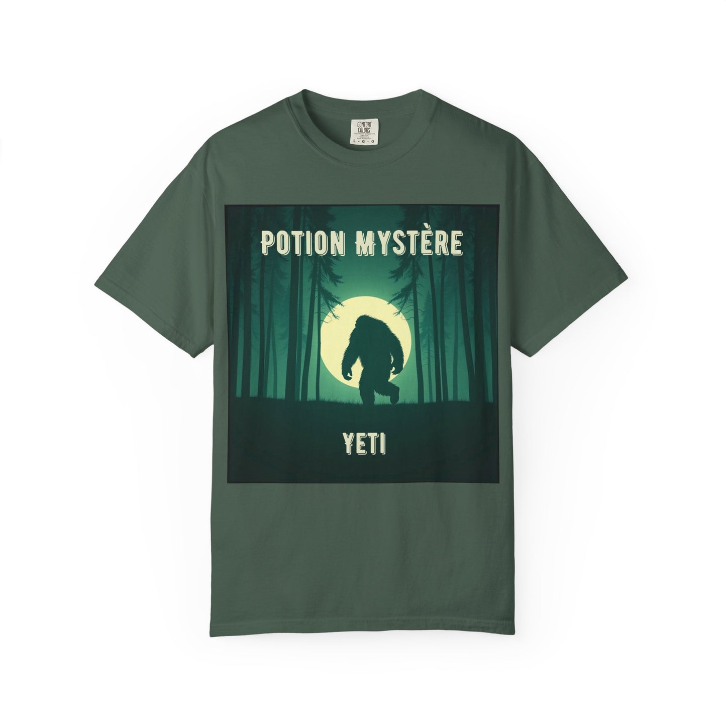 'Yeti' par Potion Mystère, Mysterious Yeti T-Shirt, Unisex Graphic Tee, Adventure Apparel, Gift for Explorers, Nature-Inspired Clothing for Sasquatch Lovers