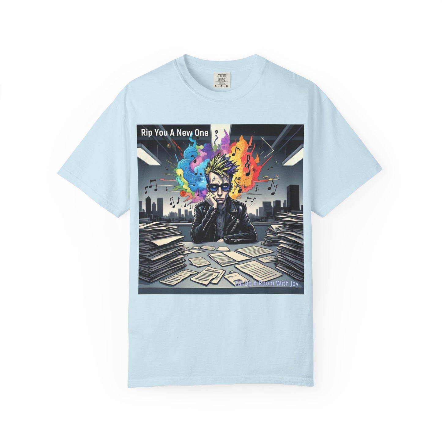 Colorful Creative T-Shirt - Rip You A New One Graphic Tee, Unisex Design for Artists, Music Lovers, Gift for Holidays, Casual Wear