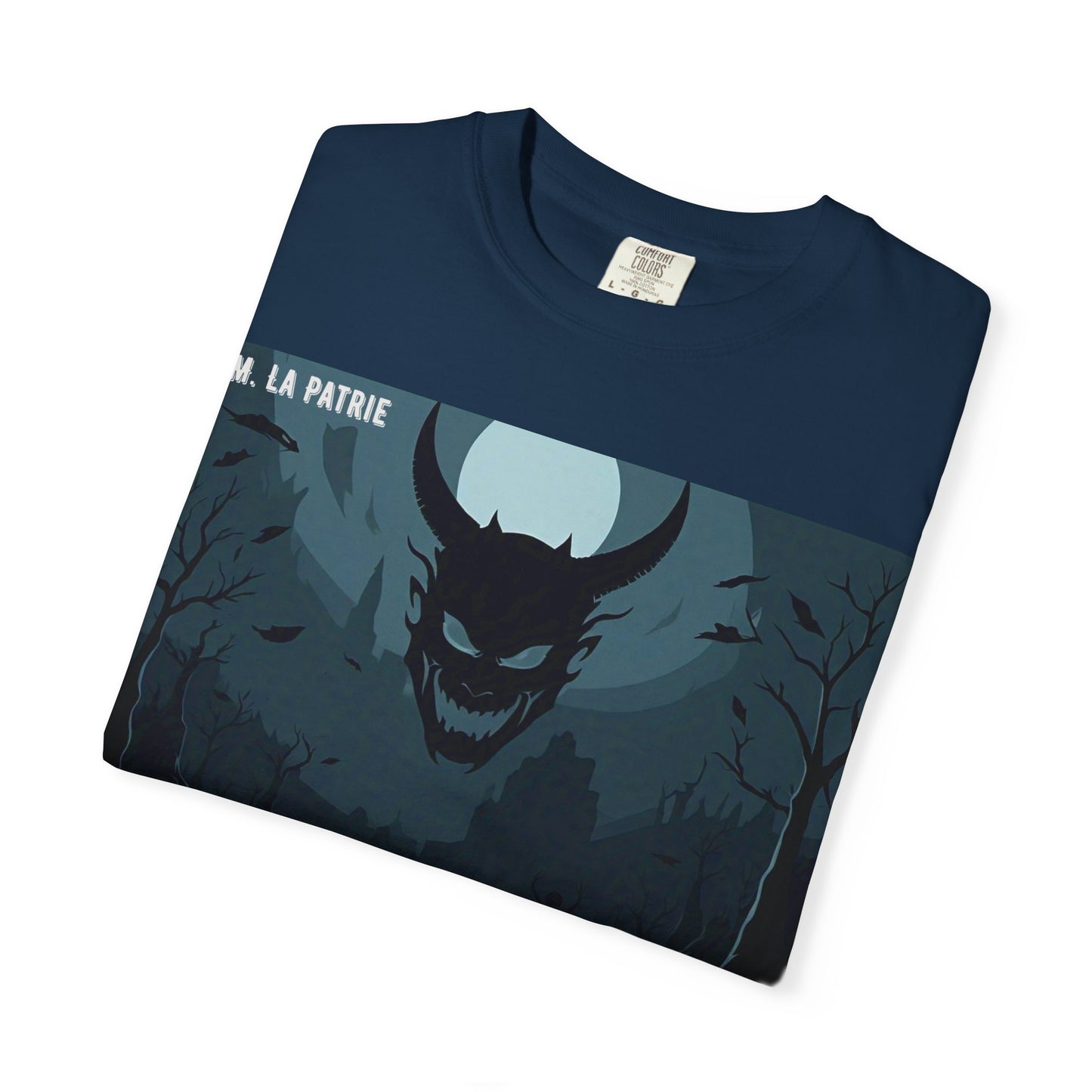 Mysterious Graphic Tee, Unisex Garment-Dyed T-Shirt, Dark Fantasy Shirt, Gift for Adventurers, Halloween Apparel, Unique Artwear