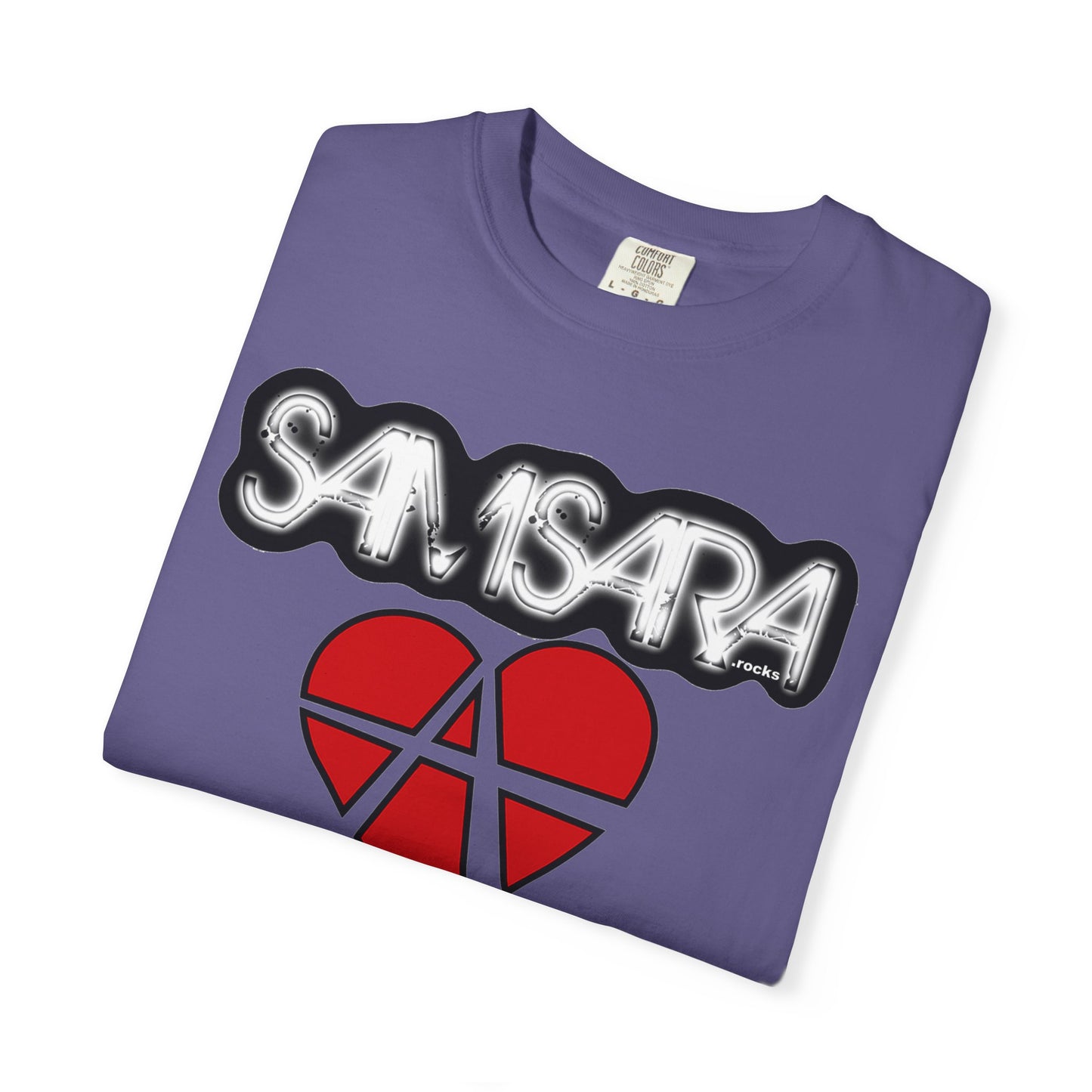 Samsara Heart Permanent Damage Unisex T-Shirt, Trendy Graphic Tee, Streetwear Style, Casual Apparel, Perfect for Music Festivals, Unique Gift Idea