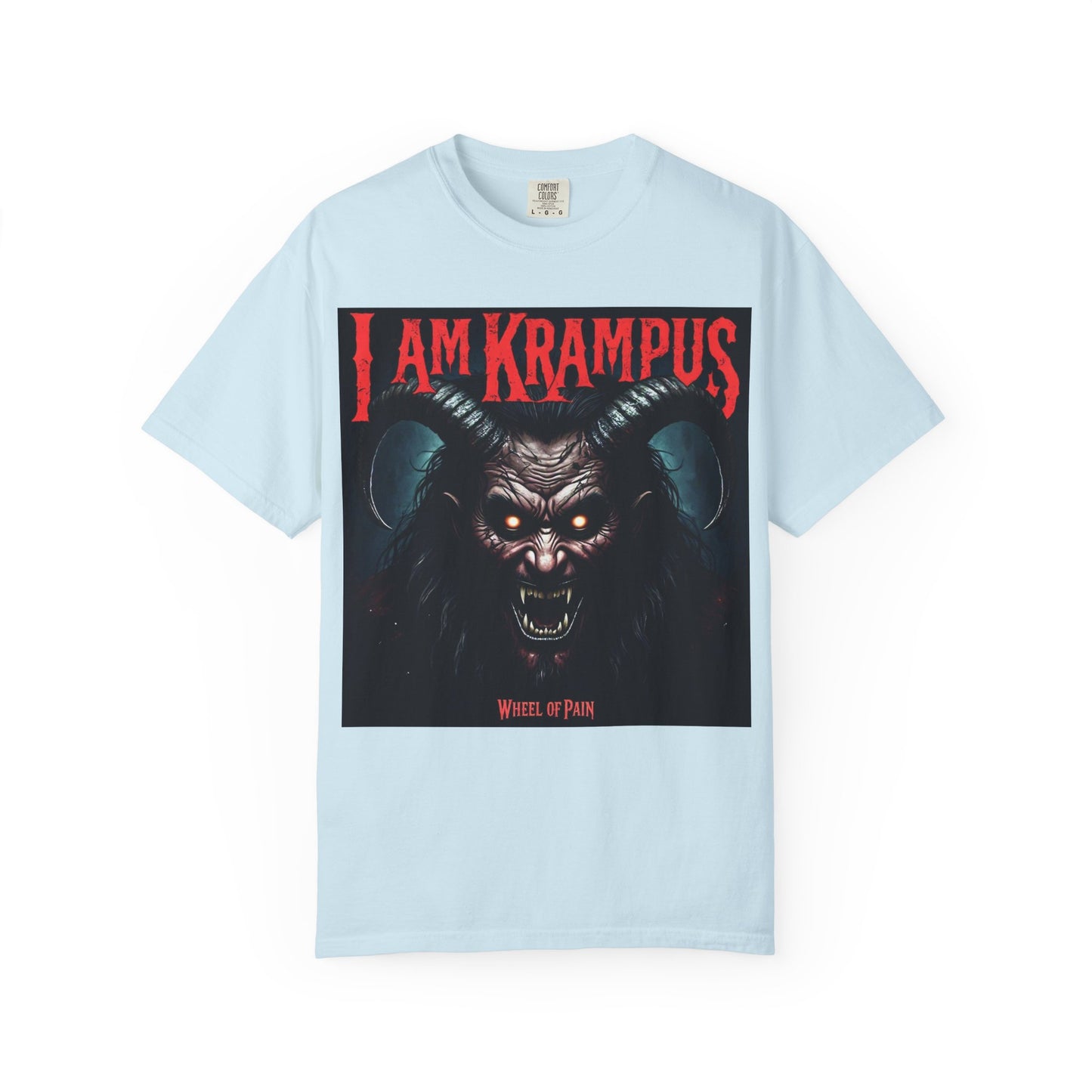 I Am Krampus Unisex Garment-Dyed T-Shirt | Spooky Graphic Tee for Christmas Horror Fans, Gifts, Party Wear, Festival Attire