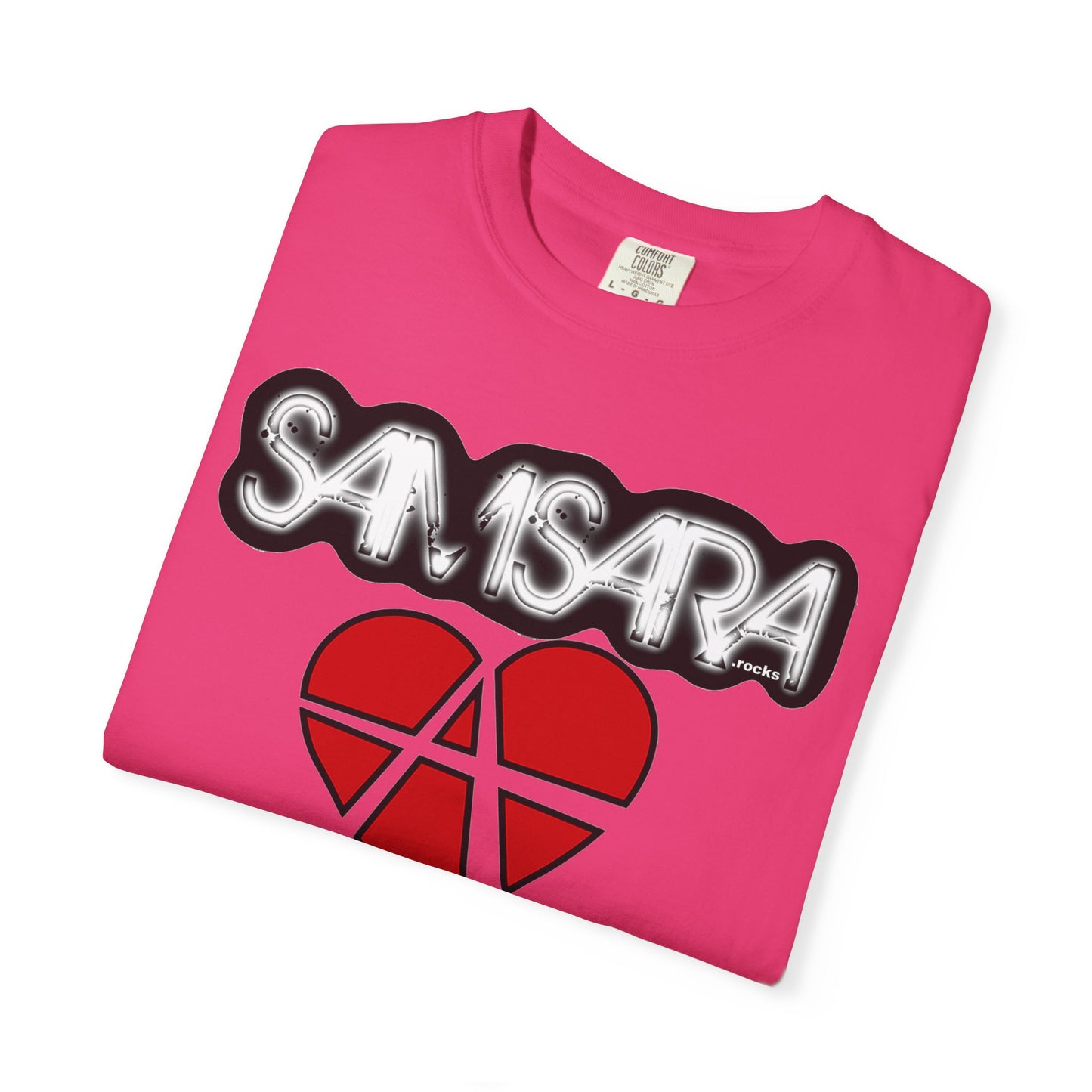 Samsara Heart Permanent Damage Unisex T-Shirt, Trendy Graphic Tee, Streetwear Style, Casual Apparel, Perfect for Music Festivals, Unique Gift Idea