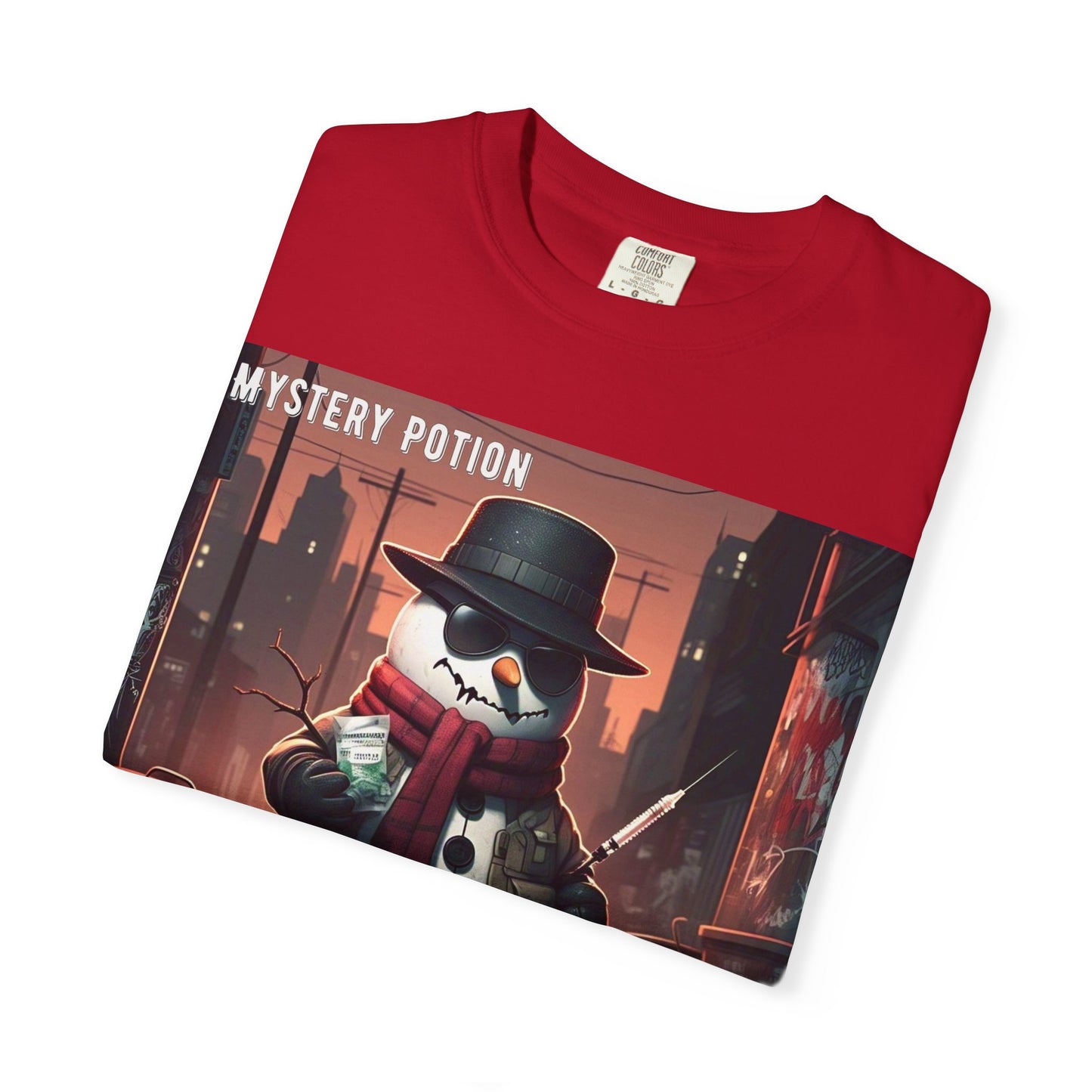 Frosty The Snowman by Mystery Potion, Parody T-Shirt | Unisex Holiday Tee, Winter Decoration, Gift for Christmas, Cozy Casual Style, Fun Snowman Design
