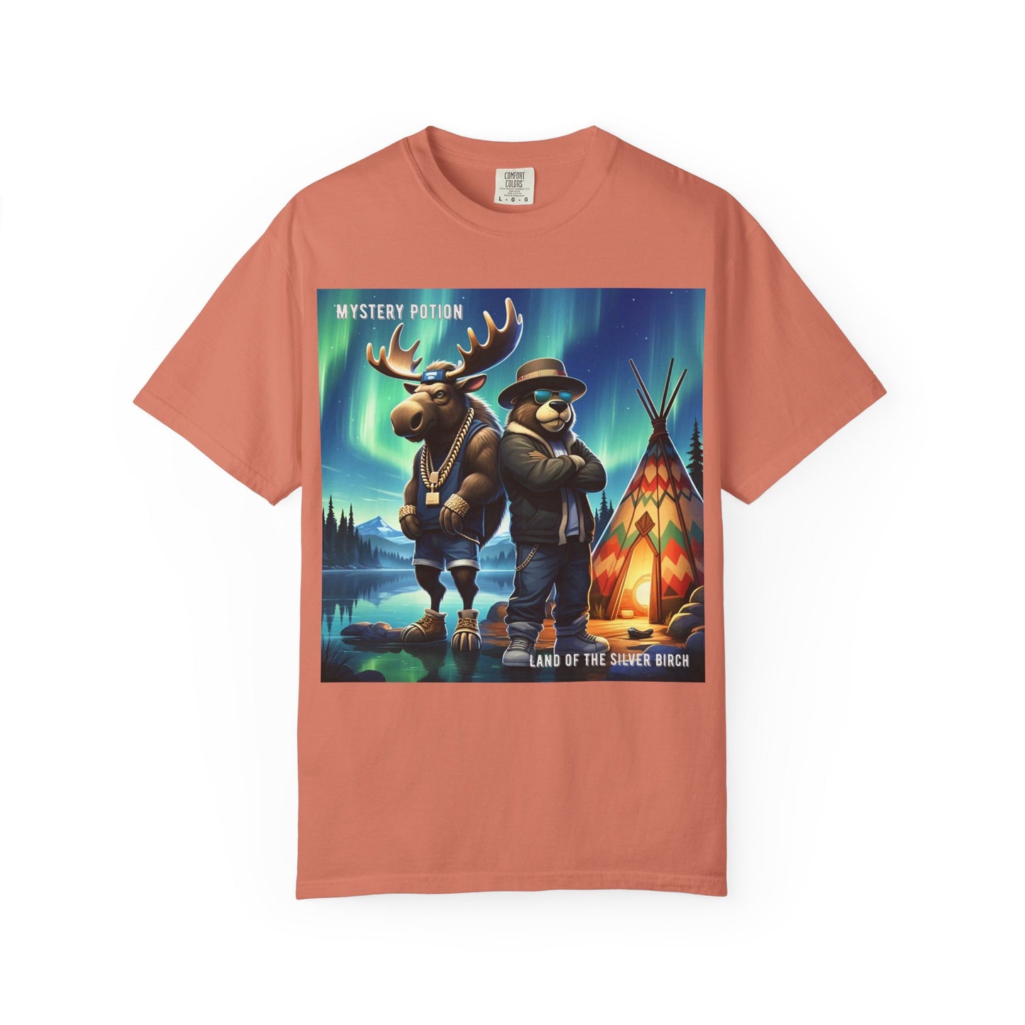 'Land Of The Silver Birch' by Mystery Potion,  Unisex Garment-Dyed T-shirt