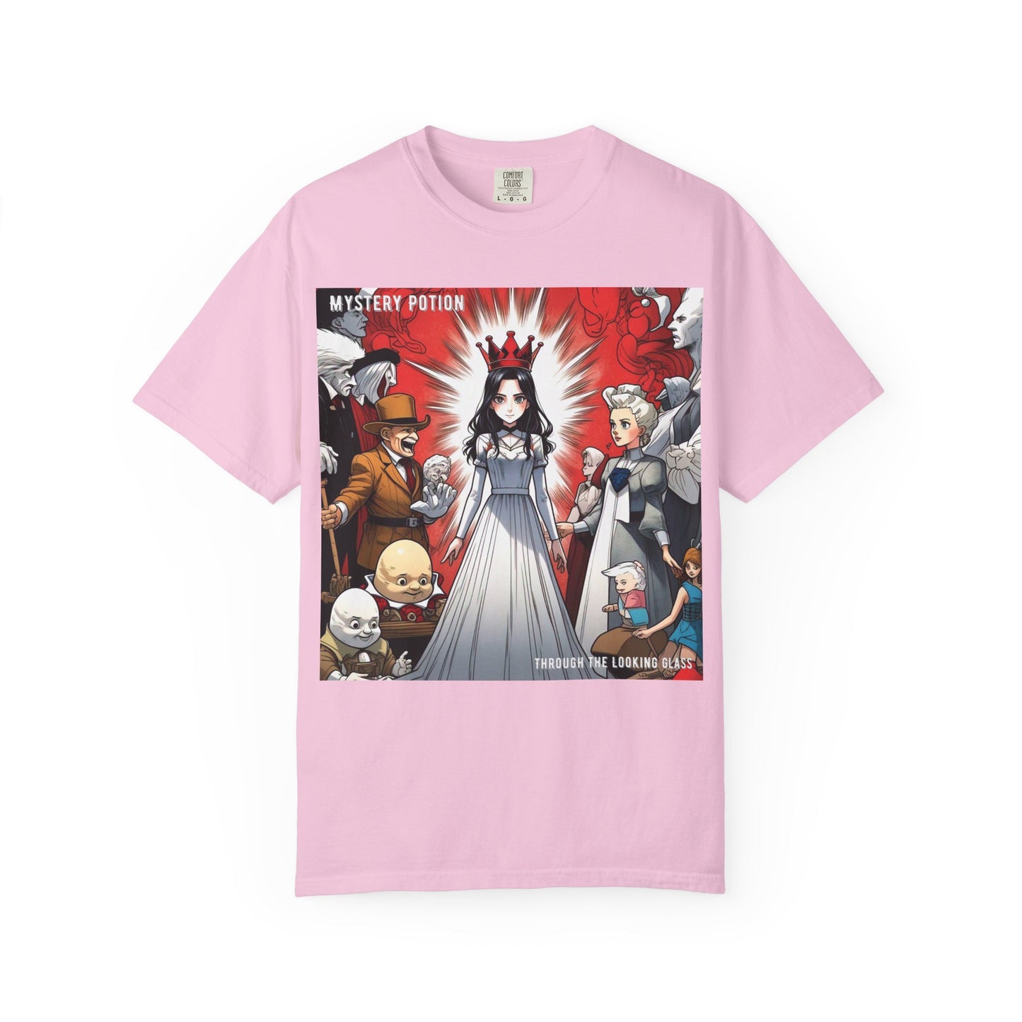 Mystery Potion's Alice In Wonderland Graphic Unisex T-shirt | Cool Casual Wear, Gift for Fans, Art Lovers, Anime Style Merch, Unique Everyday Tee